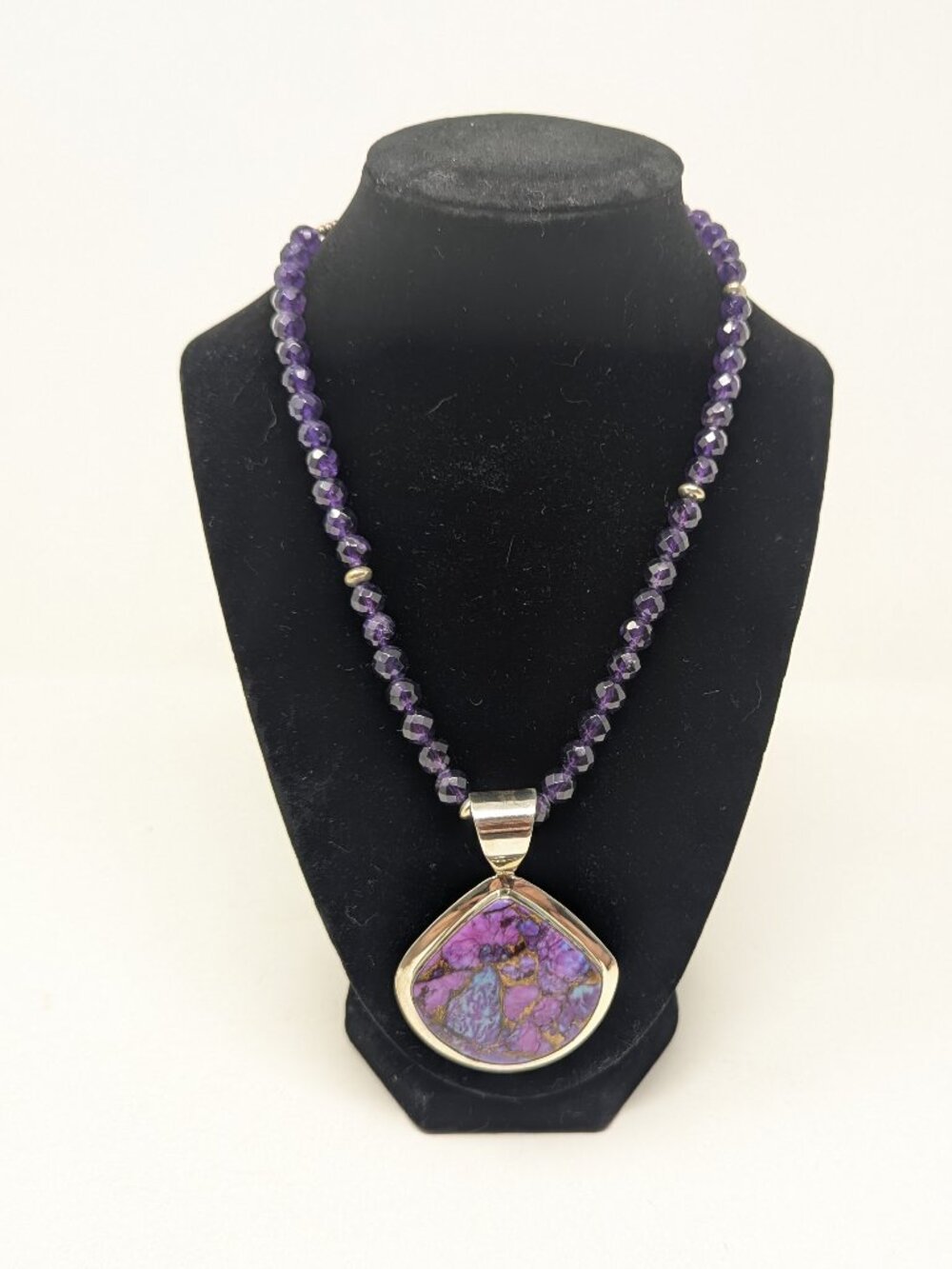Mine Finds Jay King Amethyst-Spiney Oyster Pendant Neclace Desert Rose Trading